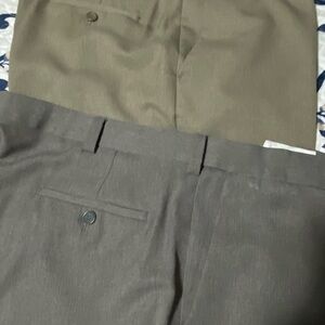 Haggar Men's Gray and Tan Dress Pants(2) pair of slacks